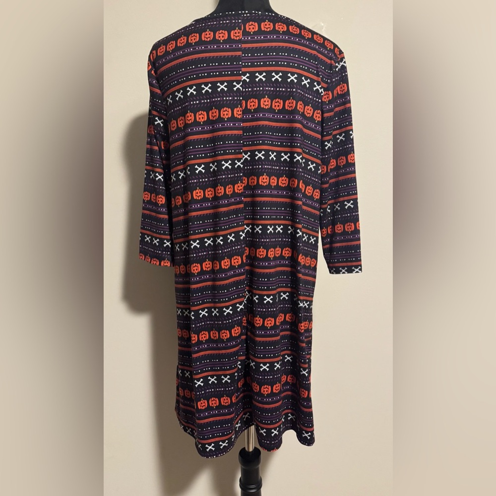 EUC Dressworks Orange and Purple Halloween Graphic Dress size medium - Picture 5 of 9